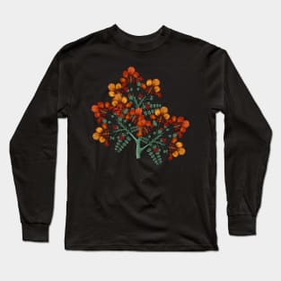 hand drawn illustration art of Barbados Pride flowers. Long Sleeve T-Shirt